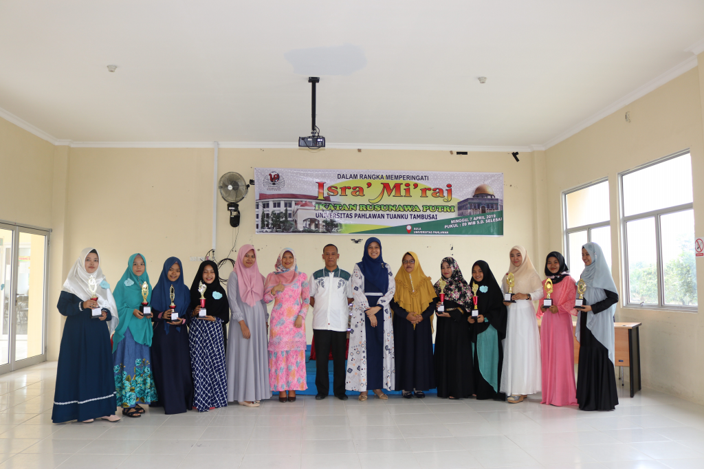 Mahasiswi Rusunawa Universitas Pahlawan Unjuk Keterampilan Melalui Lomba Dalam Rangka Isra Miraj 1441 Hijriah