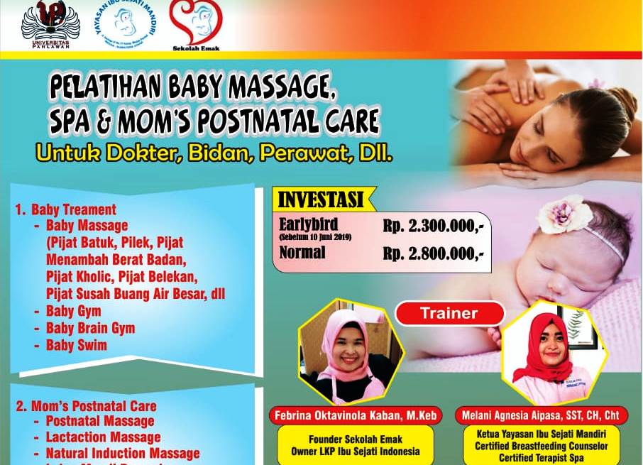 Program Studi DIV Kebidanan Akan Selenggarakan Pelatihan Baby Massage, Spa dan Moms Postnatal Care