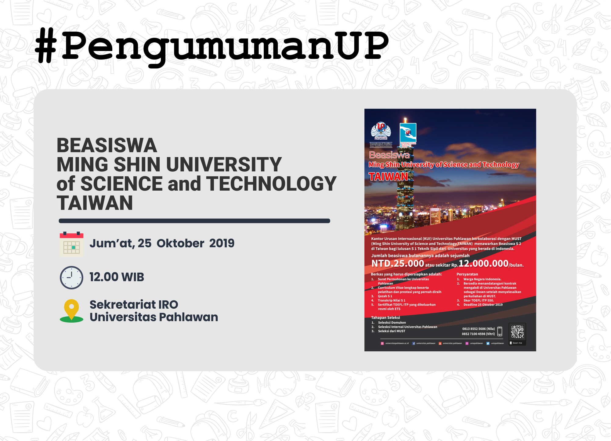Universitas Pahlawan Berikan Kesempatan Meraih Beasiswa Magister