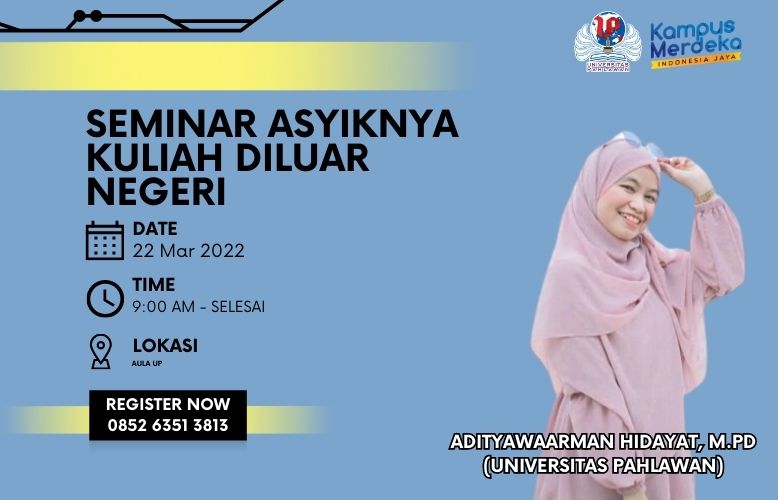 Info Pengumuman Seminar “Asyiknya Kuliah di Luar Negeri.”