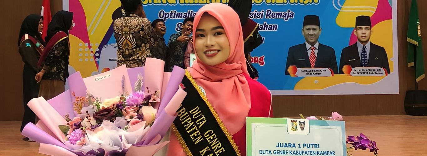 Shuci Mulyani, Mahasiswa S1 Kesehatan Masyarakat Universitas Pahlawan, Juara Duta GenRe Kabupaten Kampar 2023