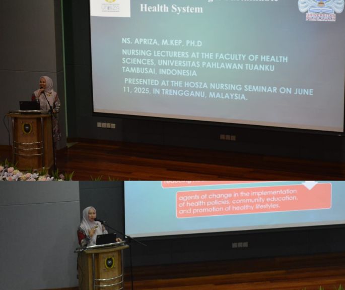 Wakil Rektor III Universitas Pahlawan Jadi Narasumber Internasional di Seminar Keperawatan HoSZA 2025, Malaysia.