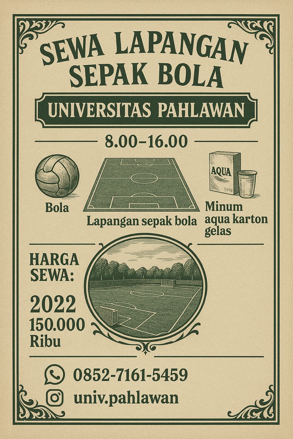 Info Penyewaan Lapangan Bola Prodi S1 Penjaskesrek 2022