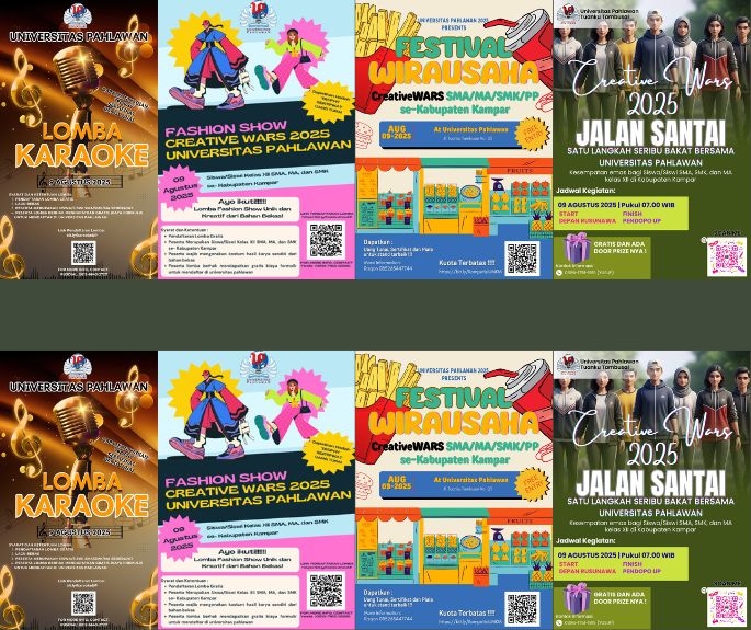 Universitas Pahlawan Gelar UP CreativeWARS 2025, Wadah Kreativitas Siswa se-Kabupaten Kampar