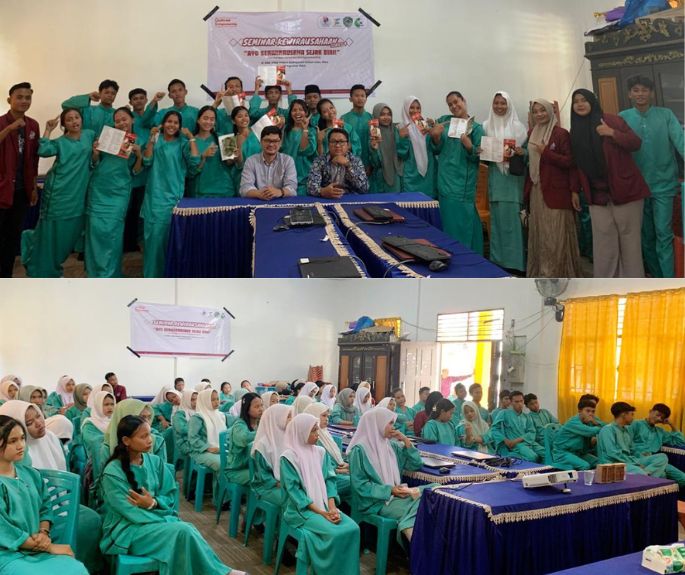 Universitas Pahlawan Gelar Seminar Kewirausahaan di SMK LPMD Kabun Rohul