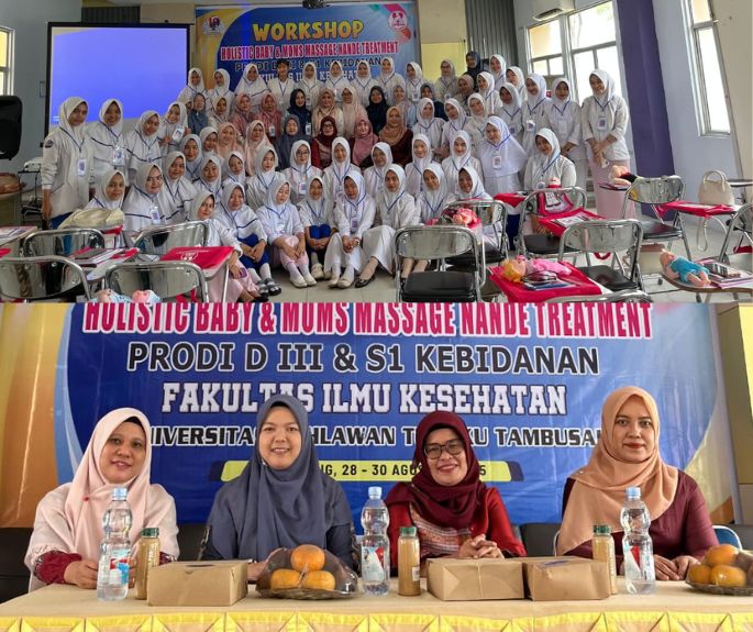Workshop Holistic Baby & Moms Massage Nande Treatment, Prodi Kebidanan UP Tingkatkan Kompetensi Mahasiswa