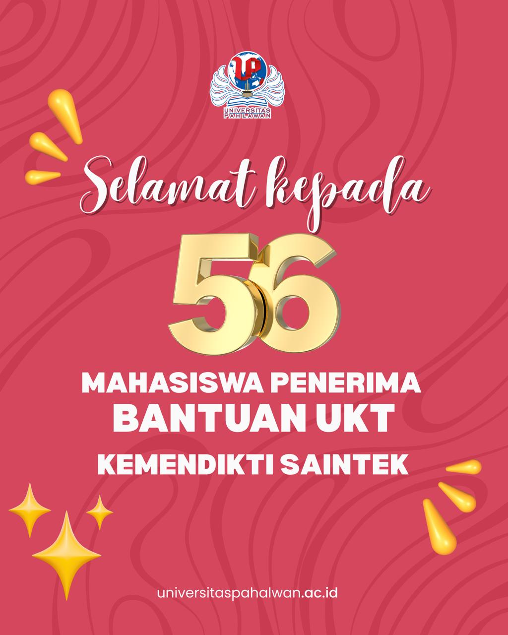 Universitas Pahlawan Umumkan 56 Mahasiswa Penerima Bantuan UKT Kemdikti Saintek