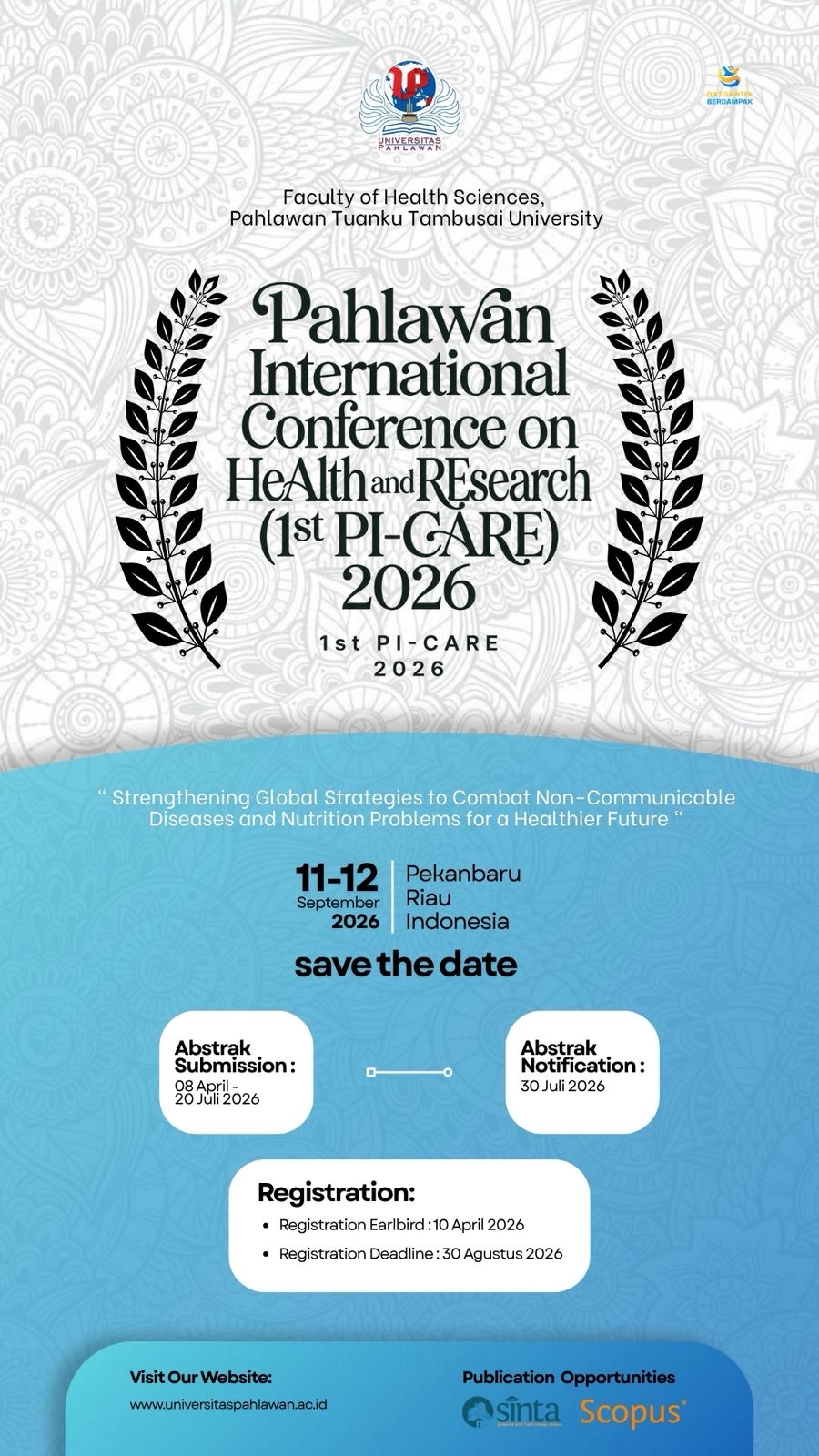 Fakultas Ilmu Kesehatan Universitas Pahlawan Gelar Konferensi Internasional PI-CARE September 2026, Bahas Strategi Global Lawan PTM dan Gizi