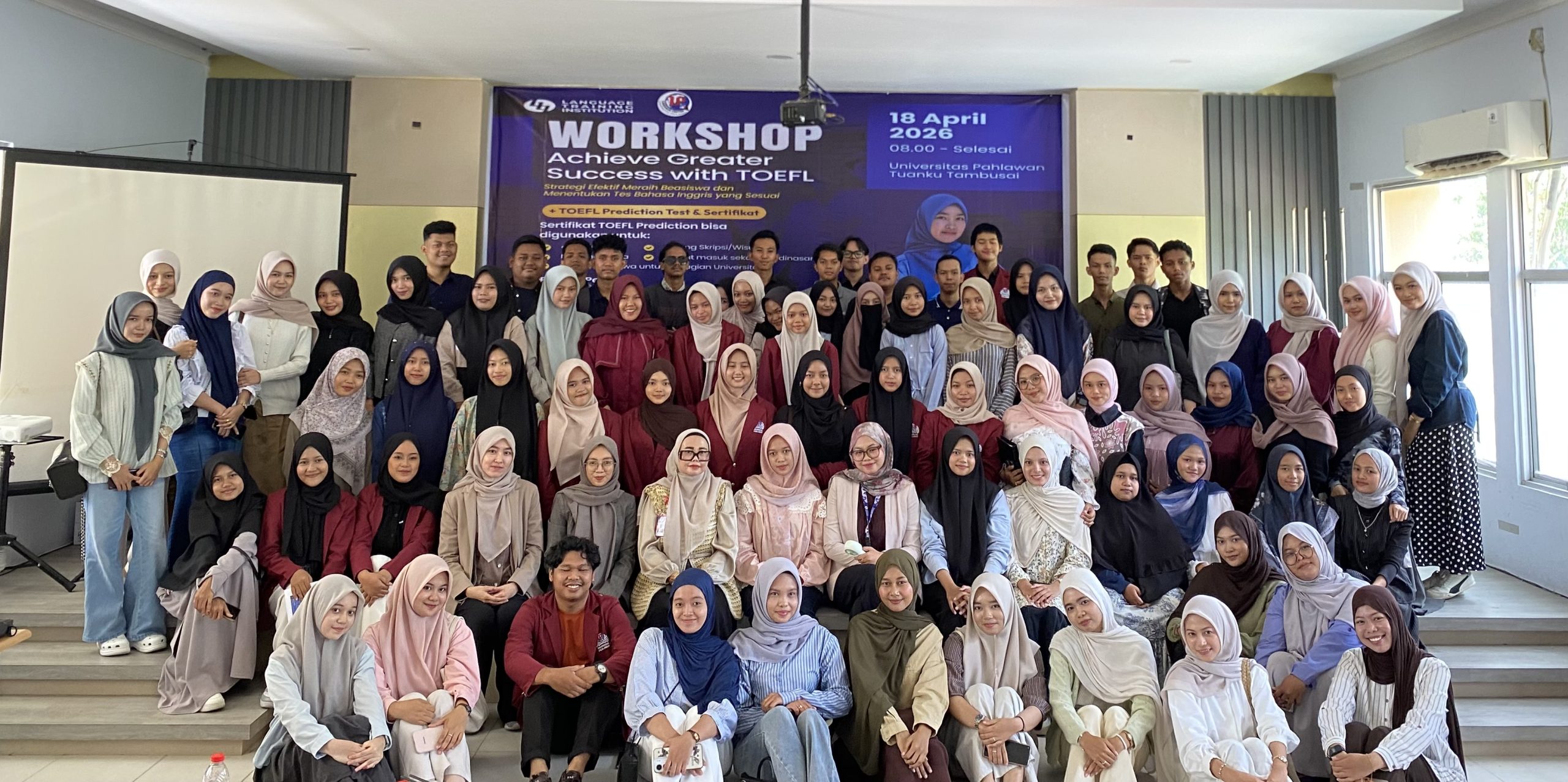 Pusat Bahasa Universitas Pahlawan Gelar Workshop TOEFL, 104 Mahasiswa Dibekali Strategi Raih Beasiswa