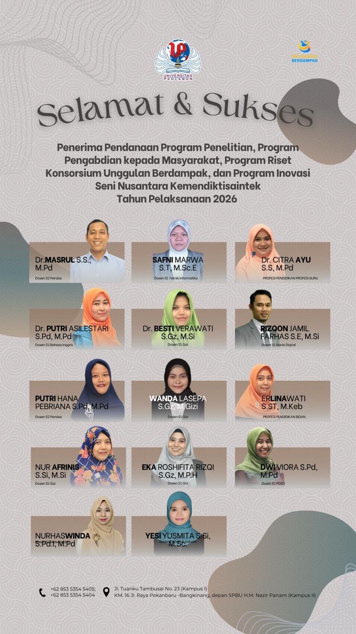 Dosen Universitas Pahlawan Raih Pendanaan Riset dan Pengabdian 2026 dari Kemdiktisaintek, Total Capai Rp1 Miliar